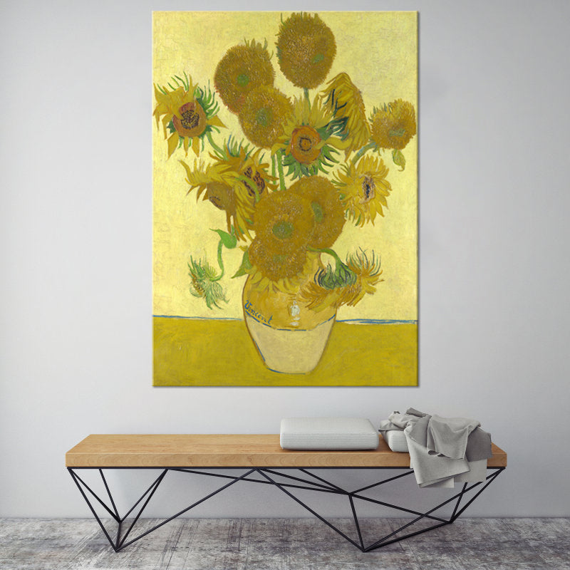 Classic Still Life Flower Painting Pastel Color Textured Canvas Wall Art for Home