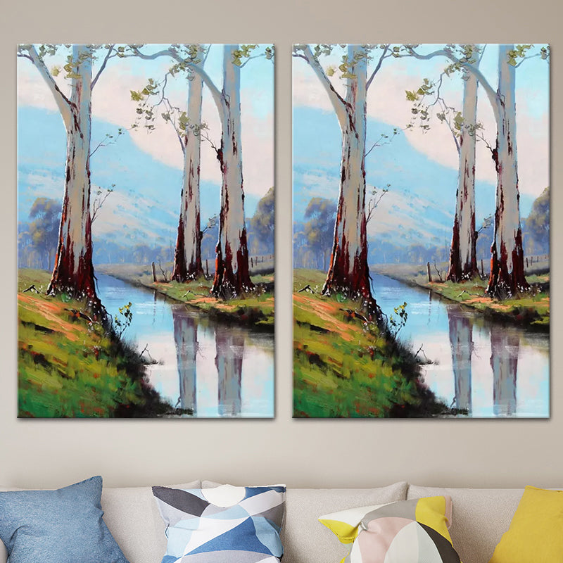 Scenery Painting Wall Decor Modern Style Textured Canvas Art Print for Living Room