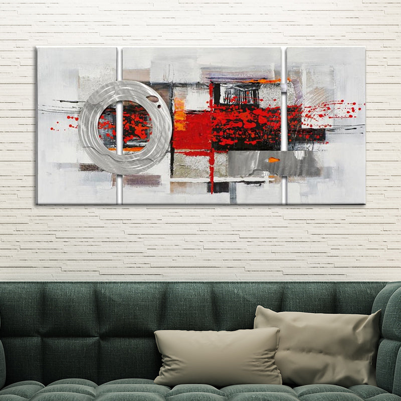 Circles Painting Art Print Textured Surface Modern Style Living Room Wall Decoration