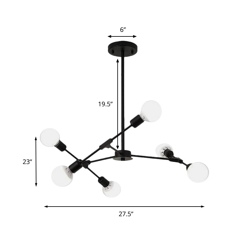 Éclairage de lustre noir / or métallique