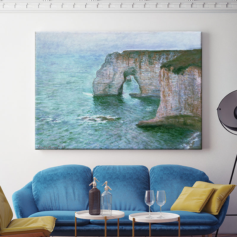 Modern Canvas Wall Art Pastel Color Sea Arch Painting Wall Decoration for Parlor