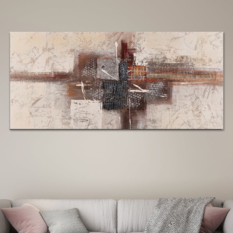 Textured Surface Abstract Wall Art Contemporary Canvas Painting for Home Interior