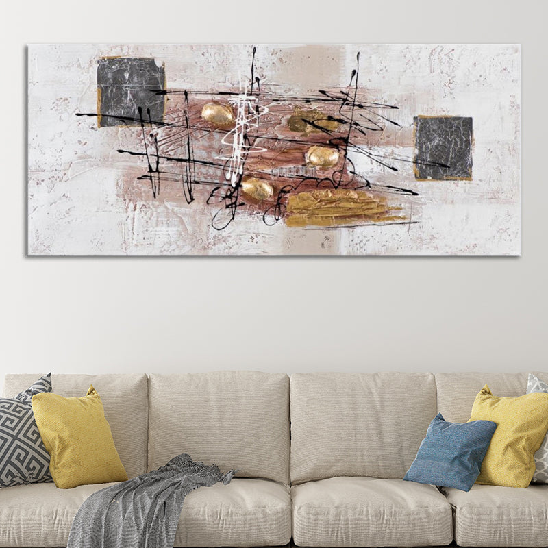 Textured Surface Abstract Wall Art Contemporary Canvas Painting for Home Interior