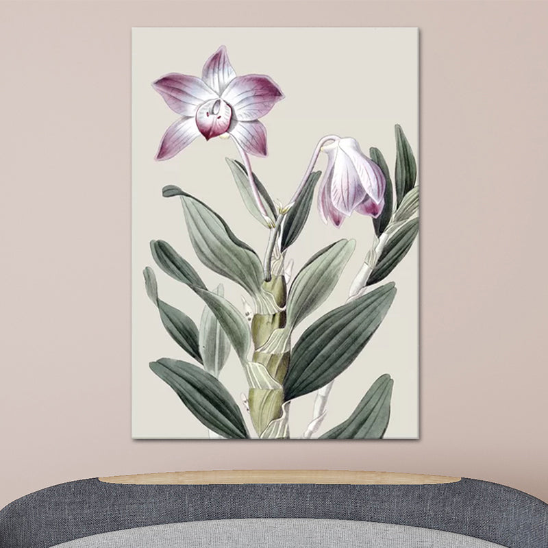 Flowers Canvas Wall Art Textured Surface Minimalistic Girls Living Room Painting