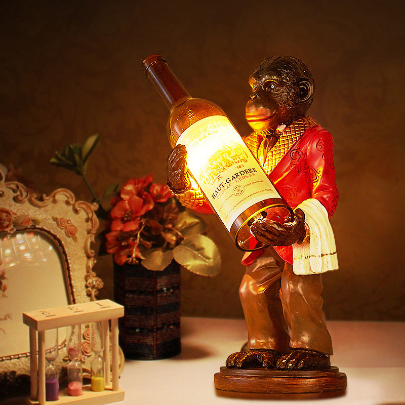 One-light Industrial Desk light Monkey Shape Table Lamp for Restaurant Cafe Children Bedroom