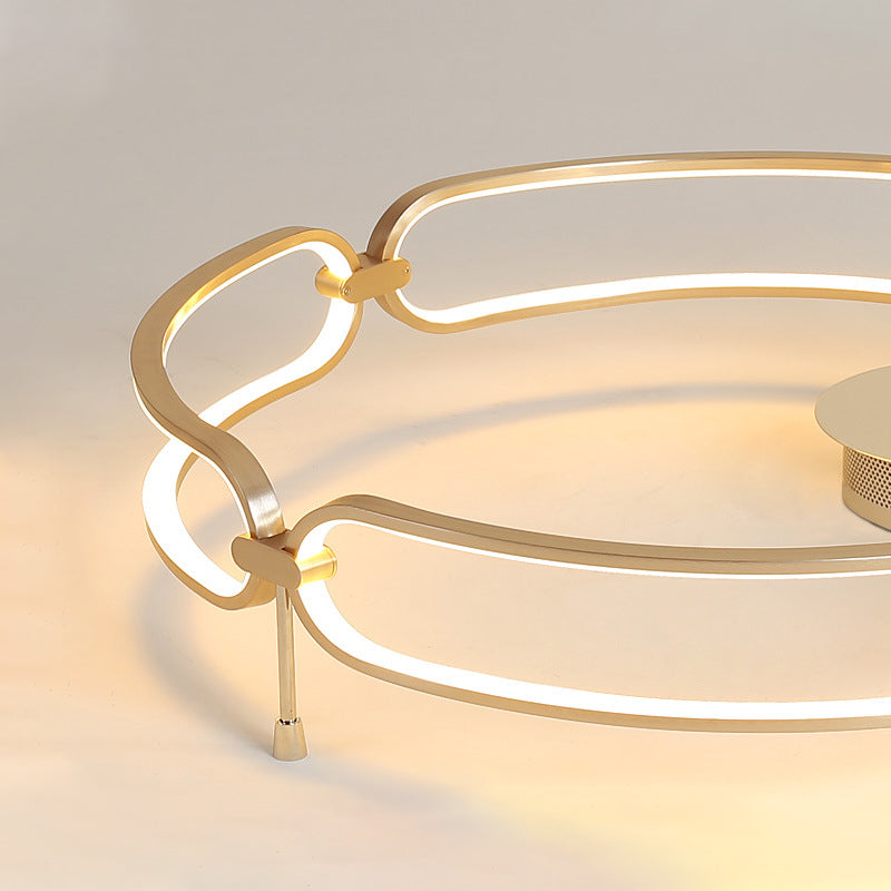 18"/23,5"/31,5" brede gouden armband verzonken plafondlamp hedendaagse LED acryl plafondlamp in warm/wit/natuurlijk licht