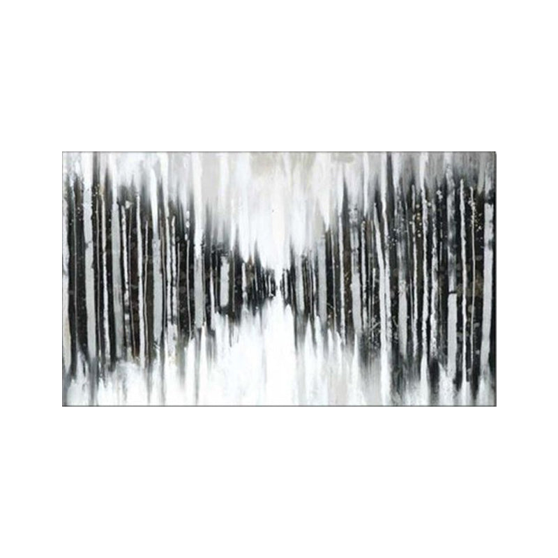 Perspective Drawing Canvas Modern Imaginative Abstract Wall Art in Black-Grey