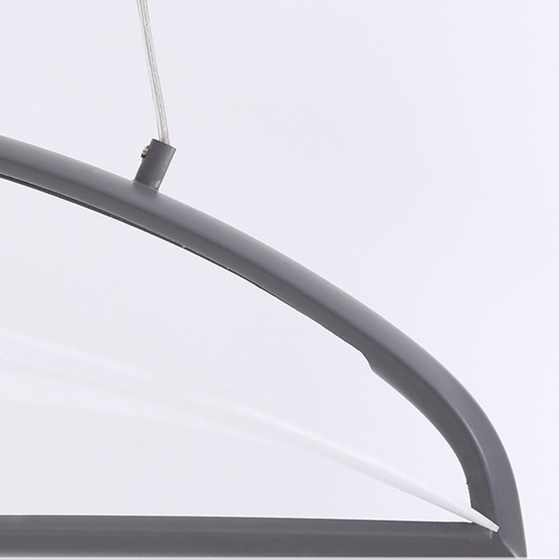 Grey/White Ultra Thin Ceiling Light Fixture Minimalist LED Acrylic Pendant Lamp, 16.5"/23.5" Wide