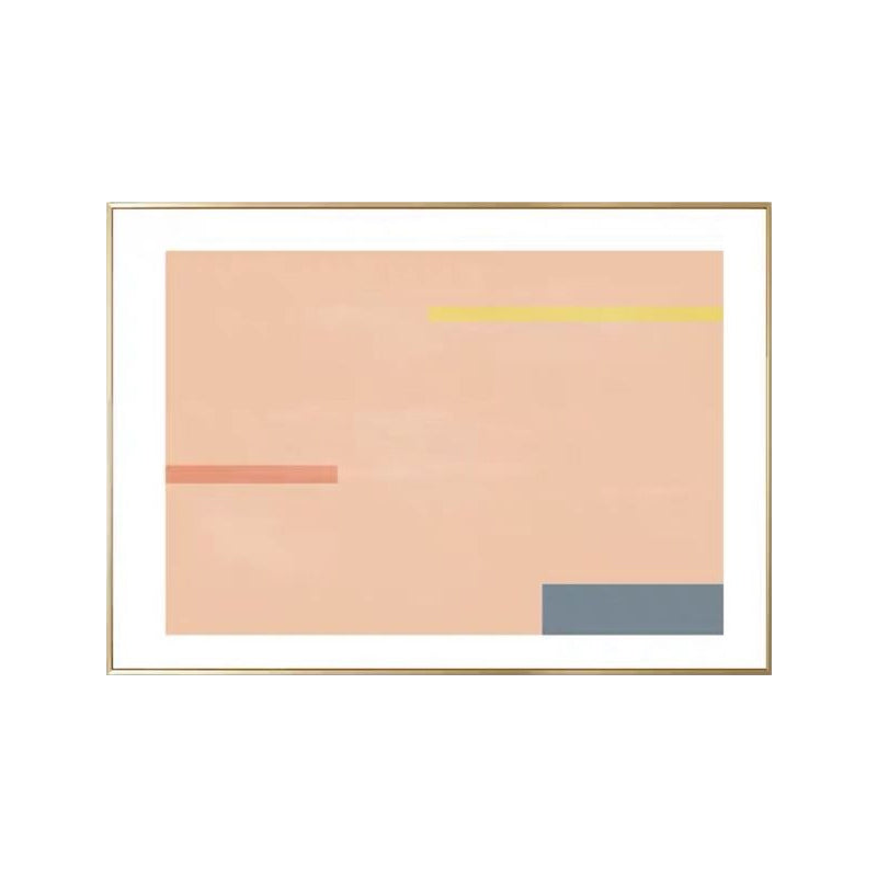 Simplicity Abstract Wall Art Print Pink and Orange Living Room Wall Decor, Textured