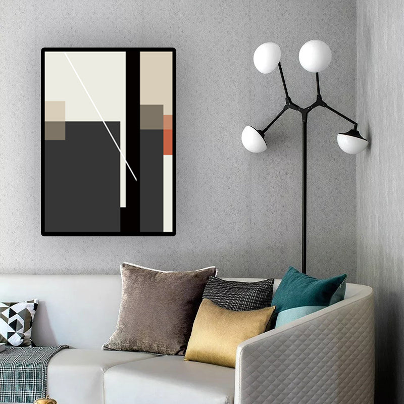 Color-Block Wall Art Decor Nordic Aesthetic Textured House Interior Canvas Print