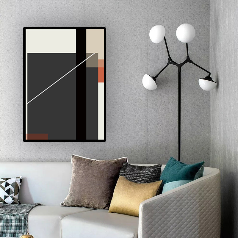 Color-Block Wall Art Decor Nordic Aesthetic Textured House Interior Canvas Print