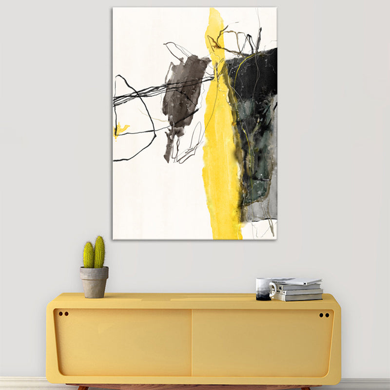 Nordic Abstract Watercolor Wall Art Print Soft Color Bedroom Wrapped Canvas Painting