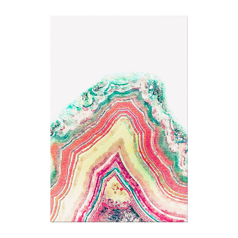 Agate Canvas Wall Art for Home Geometric Painting in Multi-Color, Texture-Surface