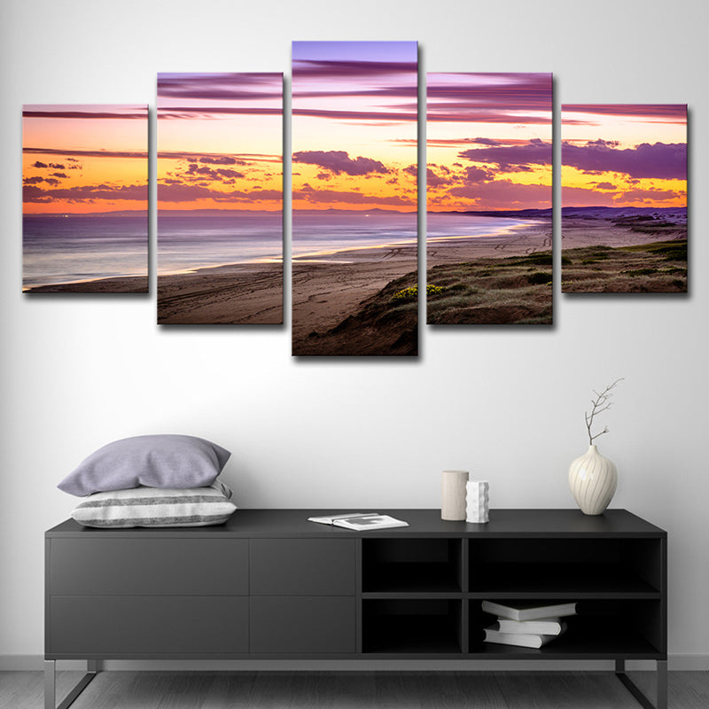 Purple Sunset Clouds Canvas Art Anna Bay Modern Multi-Piece Wall Decoration for Home