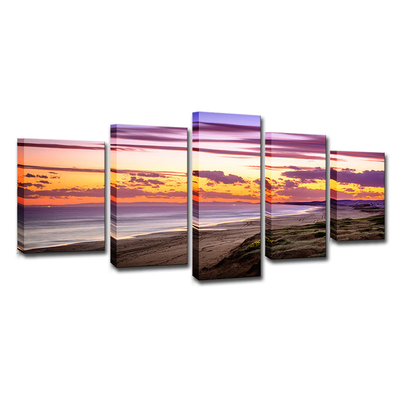 Purple Sunset Clouds Canvas Art Anna Bay Modern Multi-Piece Wall Decoration for Home