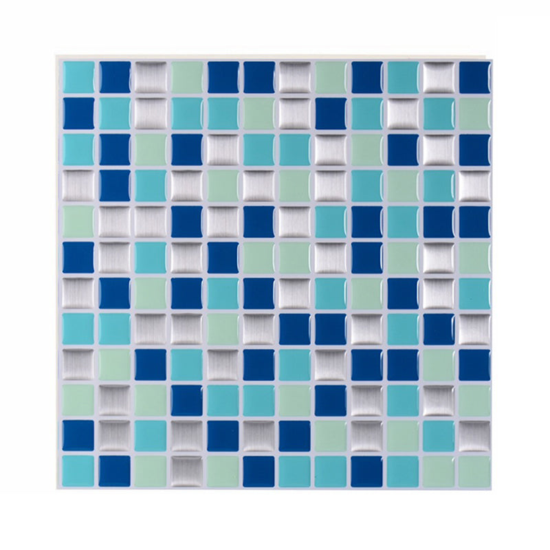 Bright Color Boho Wallpaper Panels 9.8' x 9.8" Mosaic Tile Peel Wall Covering for Kitchen