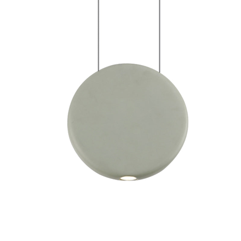 Zwart/grijs/groene ronde suspensie Hanger Noordse LED -harshangende lamp in warm/wit licht, 6 "/8.5/12" W