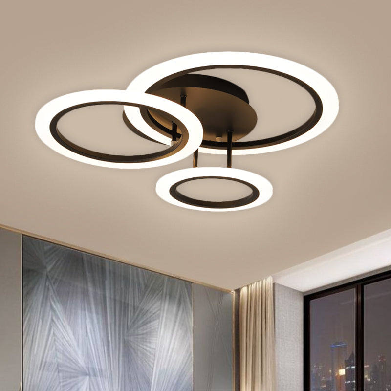 Illuminazione a filo a filo in metallo a livello semifulto a livello contemporaneo in marrone, 19,5 "/21,5" W (la personalizzazione sarà di 7 giorni)