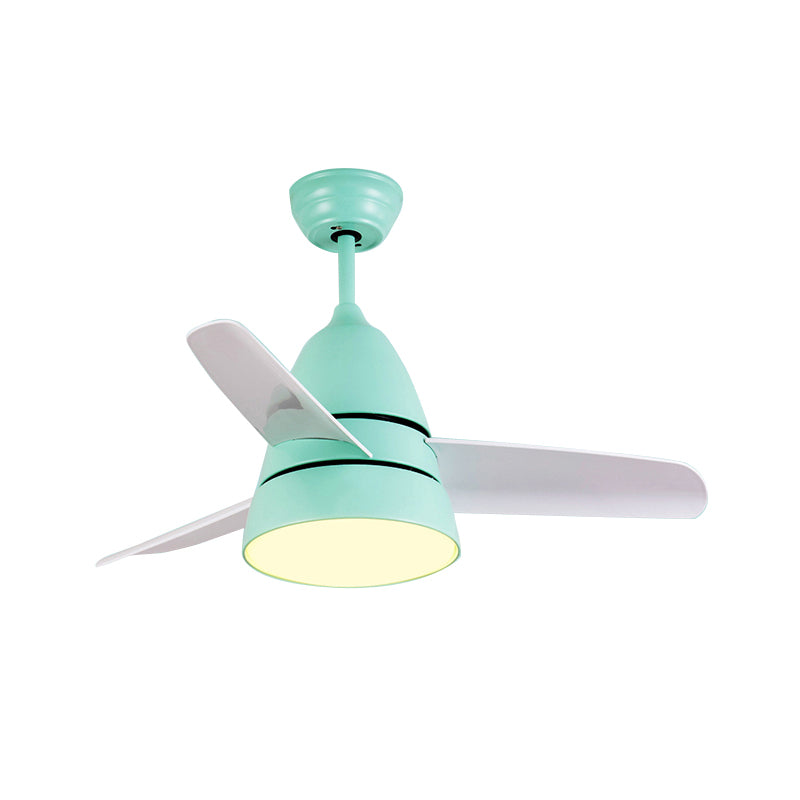 26" Wide Contemporary 1 Head Fan Light Green Loop Semi Flush Mount with Acrylic Shade for Dining Room, 3 White Blades