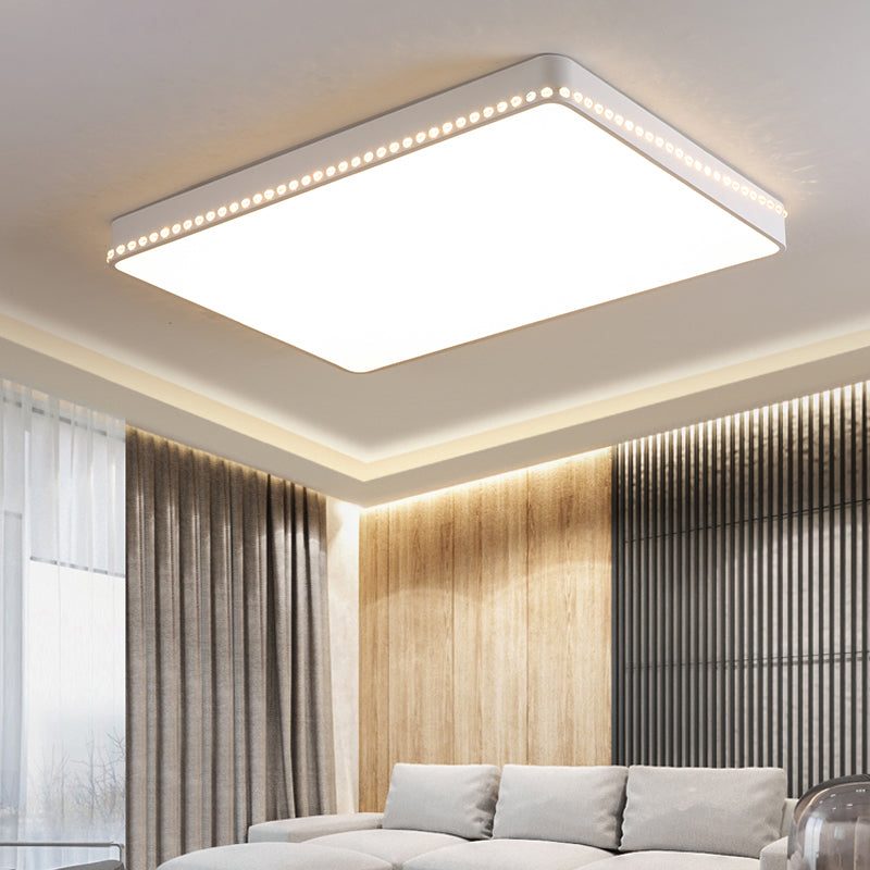 Bianco / Gold Slim Massimale Light Moderno LED Acrilico Montaggio Montaggio in bianco / Warm Light con Crystal Accents