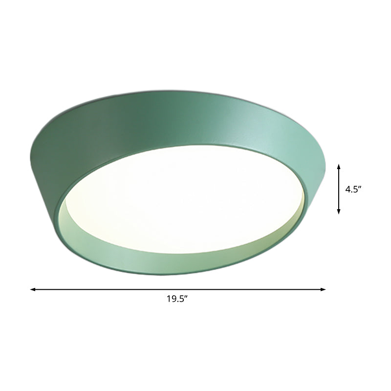 Nordic Ronde Plafondlamp Armatuur Acryl LED Slaapkamer Inbouwlamp in Wit/Grijs/Groen, 16"/19.5" Dia