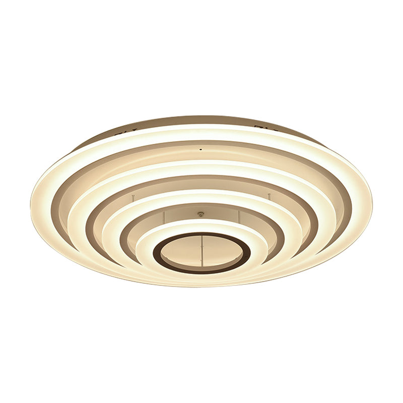 Acrylic Multi-Layer Ceiling Lamp Minimalist 2/3/4-Head LED White Flush Mount Lighting in Warm/White Light