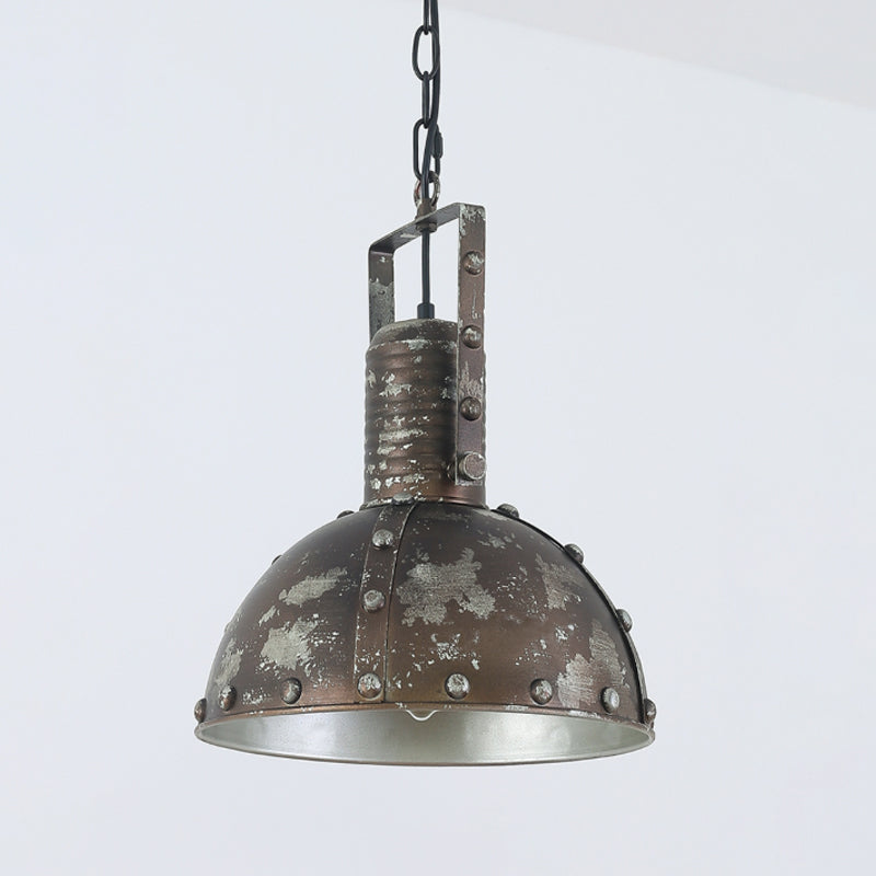 Chimney Restaurant Down Lighting Loft Style Metallic 1 leichte Rosthänge Deckenlampe