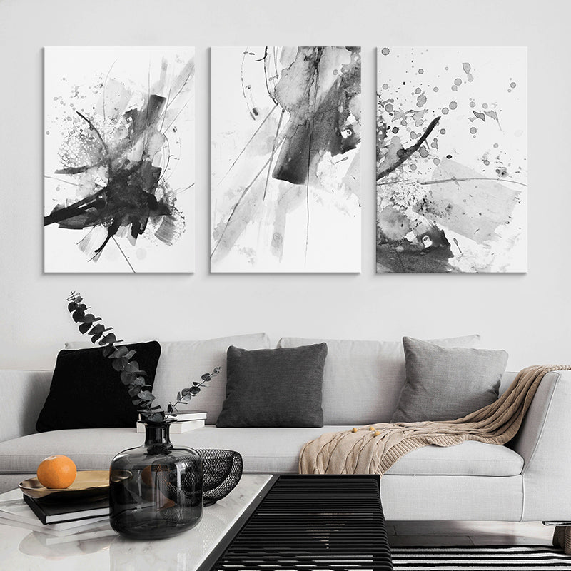 Abstract Spray Paint Art Print Contemporary Canvas Wall Decoration for Living Room