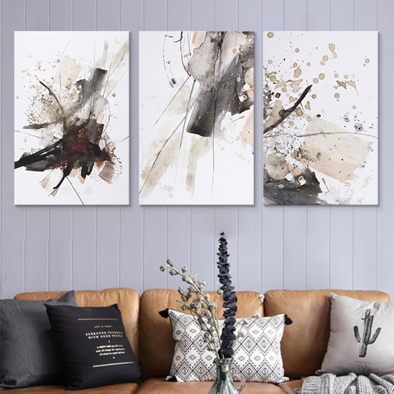 Abstract Spray Paint Art Print Contemporary Canvas Wall Decoration for Living Room