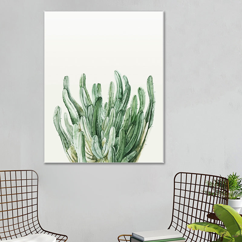 Botanic Leaf Print Wall Art Minimalism Textured Canvas in Pastel Color for Living Room