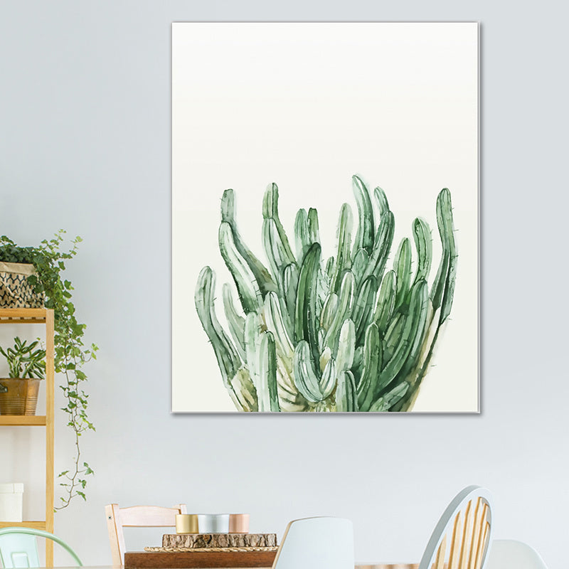 Botanic Leaf Print Wall Art Minimalism Textured Canvas in Pastel Color for Living Room