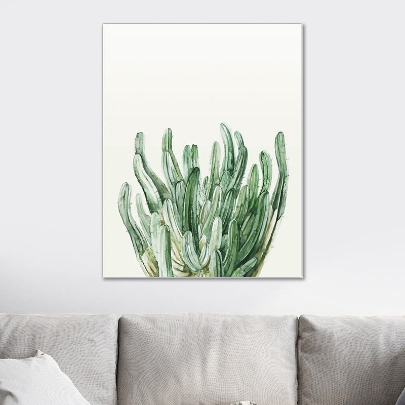 Botanic Leaf Print Wall Art Minimalism Textured Canvas in Pastel Color for Living Room