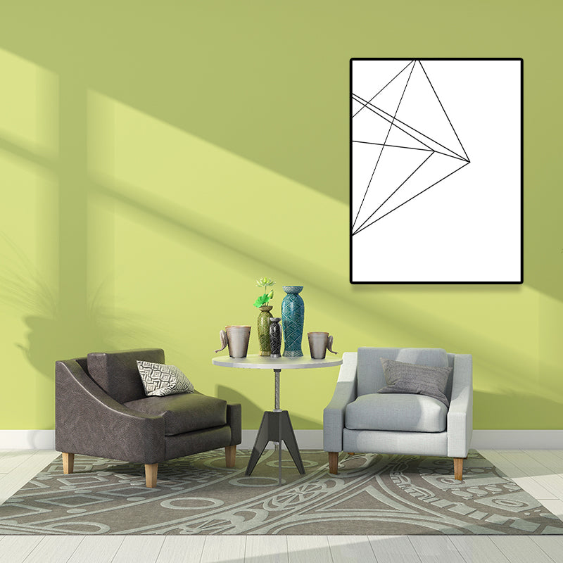 White Various Geometry Pattern Art Textured Painting for Bedroom, Multiple Sizes Available