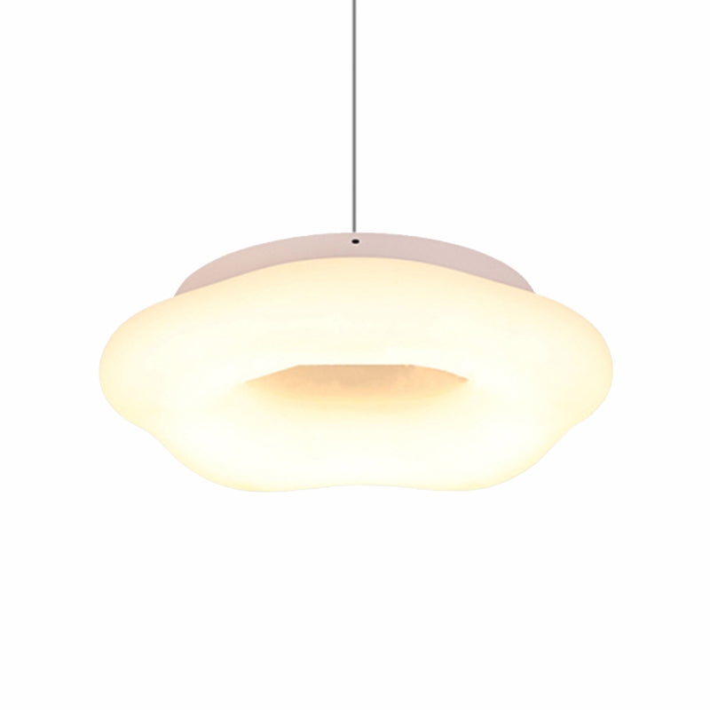 18"/21.5" Wide Cloud Drop Pendant Acrylic LED White Pendant Ceiling Light for Living Room