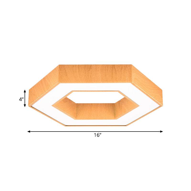 Luminaria de montaje en madera de Hexagon de 16 "/23,5".