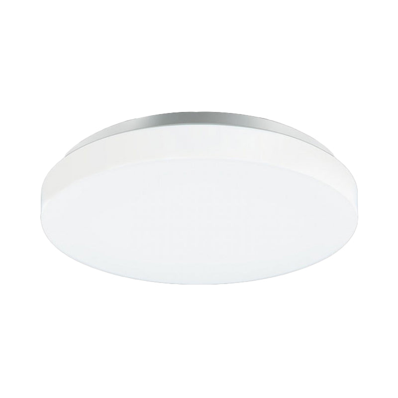 Luminaire simple monté au plafond rond pour chambre à coucher avec acrylique Shadow Metallic White LED 7.5 "/ 9" / 12 "diamètre encastré plafonnier