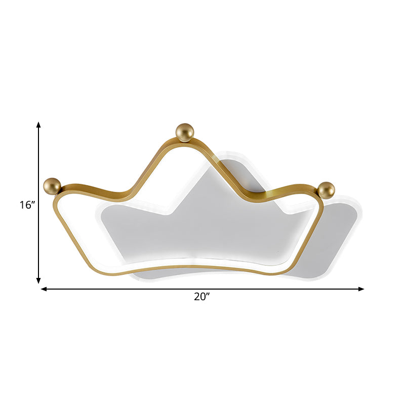 Overlappend kroon metaalplafond gemonteerd licht eigentijdse led gold flush mount armatuur