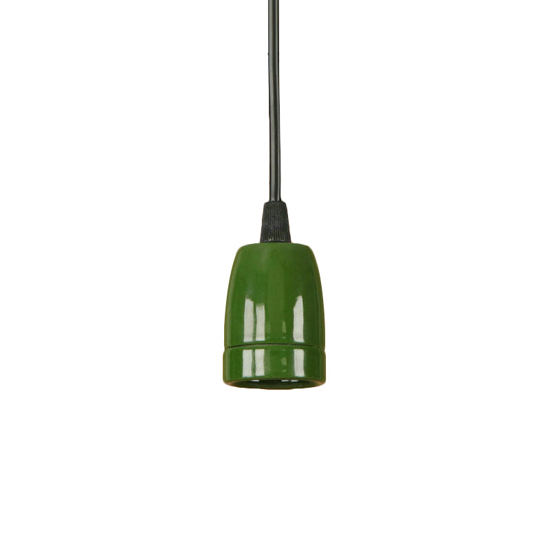 1 hoofd mini hangend hanglamp met verstelbaar snoer retro stijl zwart/rood keramisch plafond hanglicht