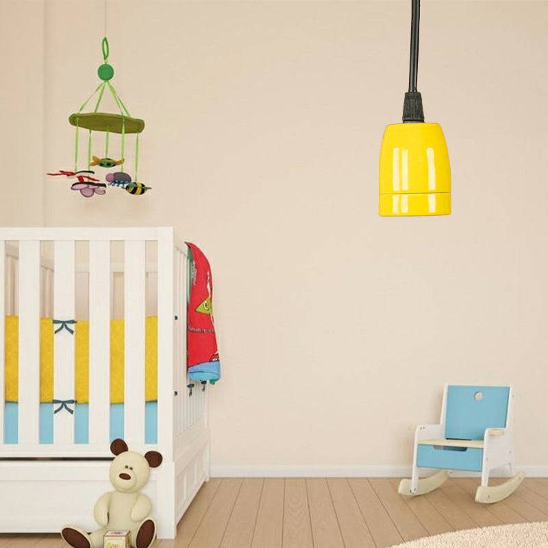 1 hoofd mini hangend hanglamp met verstelbaar snoer retro stijl zwart/rood keramisch plafond hanglicht