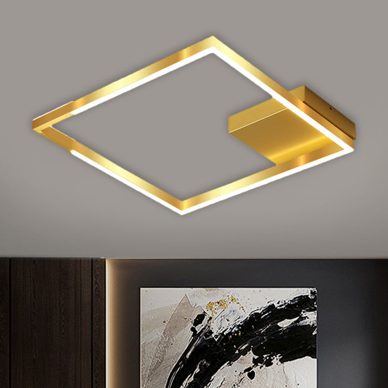 Luz de lavado de jaula al cuadrado Metálico contemporáneo de 16 "/19.5" de ancho de techo de oro LED de ancho (la personalización será de 7 días)