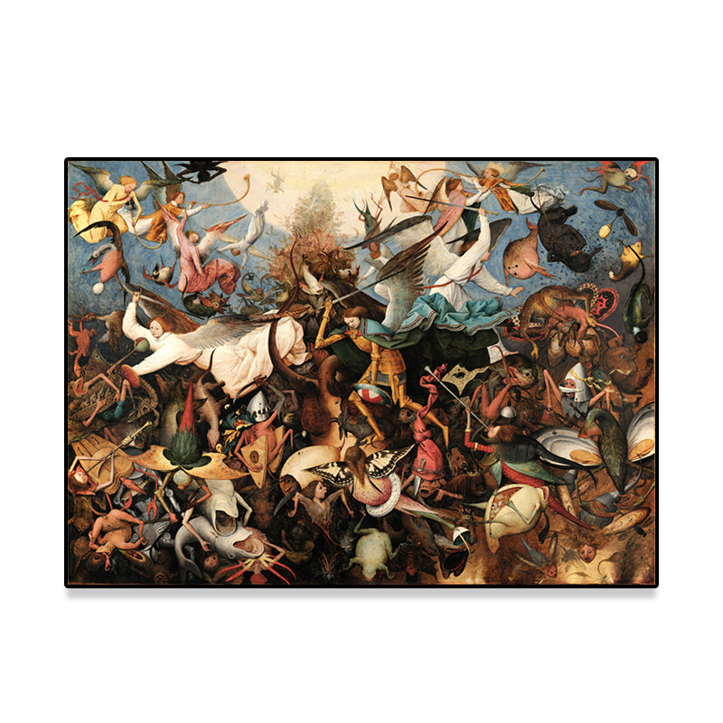 Brown Religion Canvas Bruegel Fall of the Rebel Angels Traditional Textured Wall Art