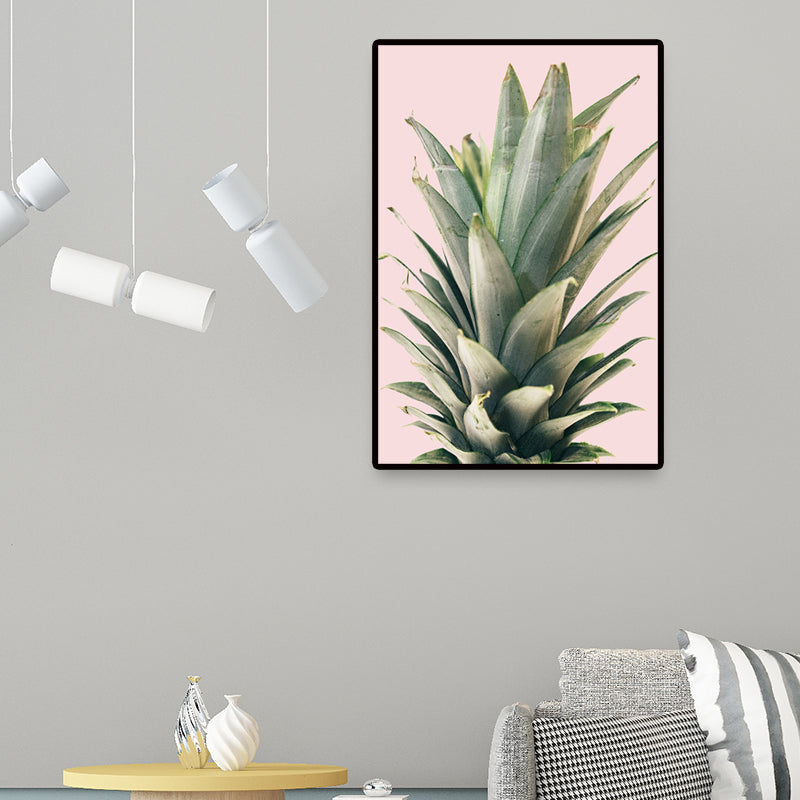 Modern Botanic Aloe Vera Canvas Print Pastel Color Textured Wall Art for Room