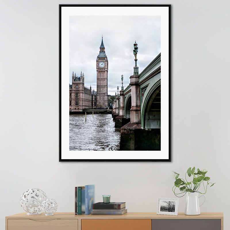 Photograph Print Contemporary Canvas Landmark in Soft Color, Multiple Size Options