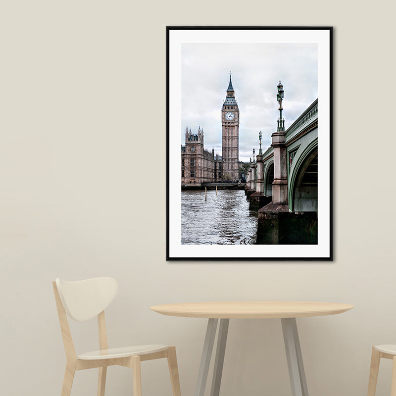 Photograph Print Contemporary Canvas Landmark in Soft Color, Multiple Size Options