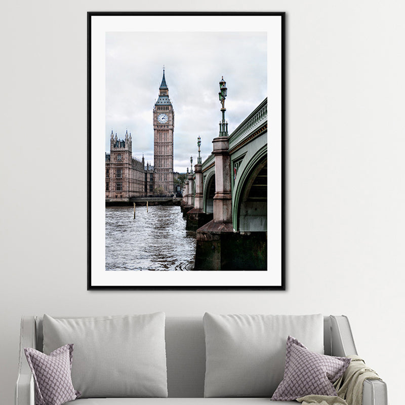 Photograph Print Contemporary Canvas Landmark in Soft Color, Multiple Size Options