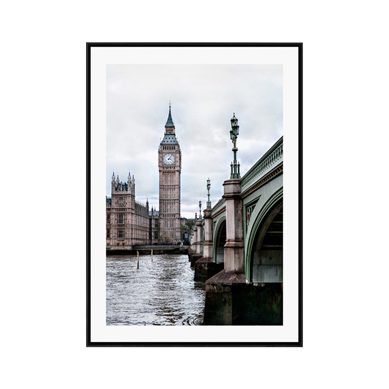 Photograph Print Contemporary Canvas Landmark in Soft Color, Multiple Size Options