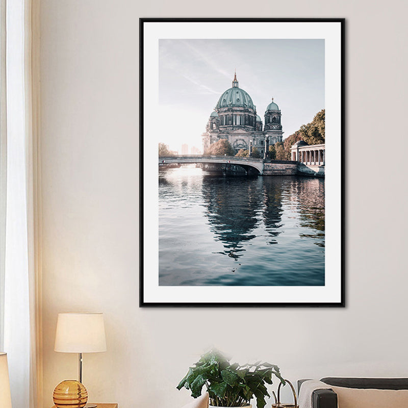 Photograph Print Contemporary Canvas Landmark in Soft Color, Multiple Size Options