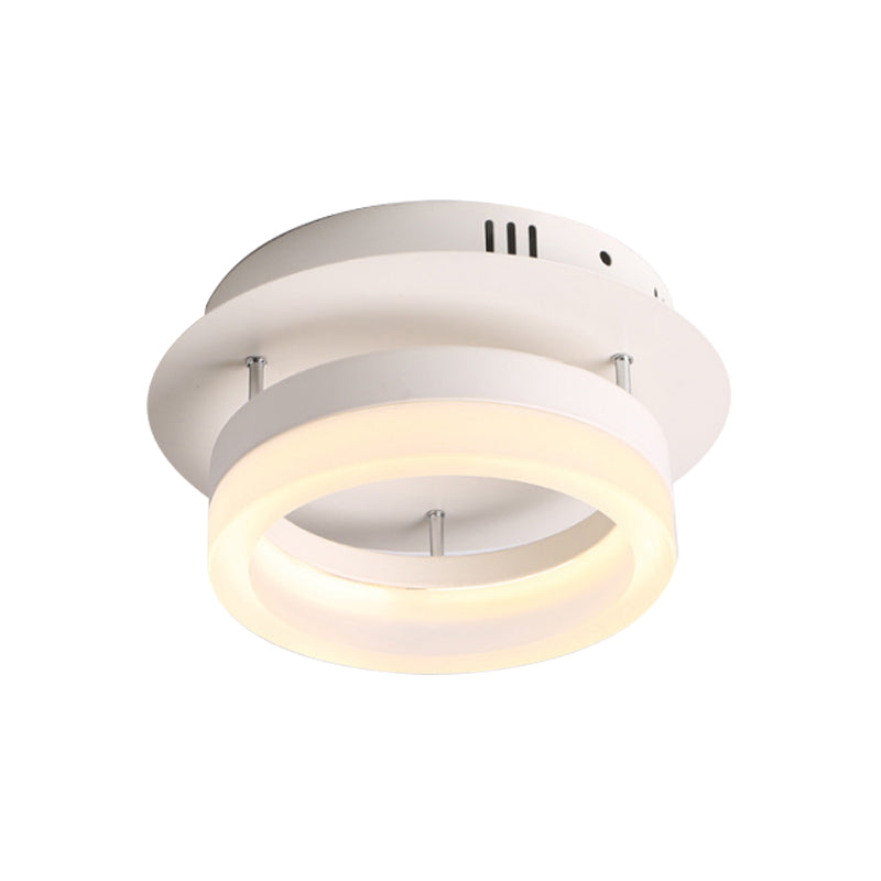 Acrylic Round/Square Ceiling Semi Flush Mount Light Modern LED Lighting Fixture in Warm/White Light for Corridor