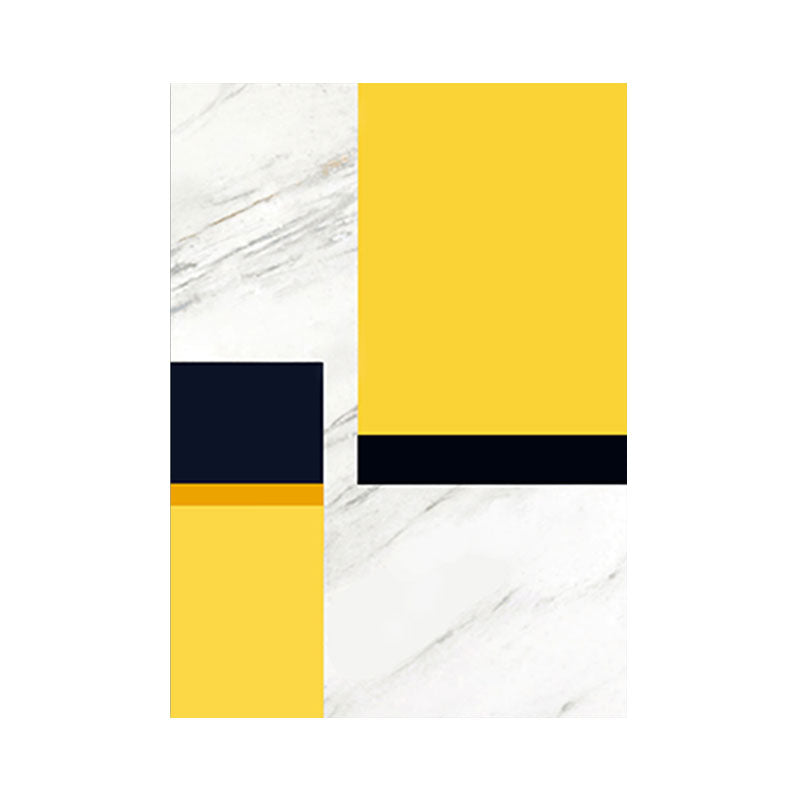 Canvas Yellow Wall Decor Modern Style Geometric Painting, Multiple Sizes Options