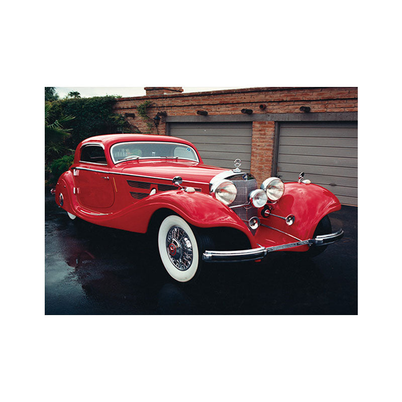 Modernist Photo Classic Car Canvas Print Bright Color Textured Wall Art for Boys Room